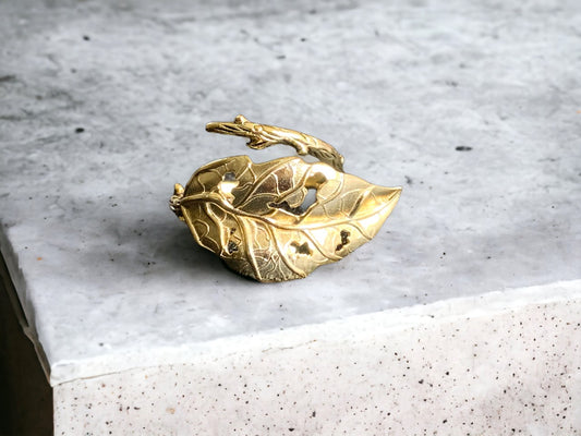 Hollow Leaf Statement Ring