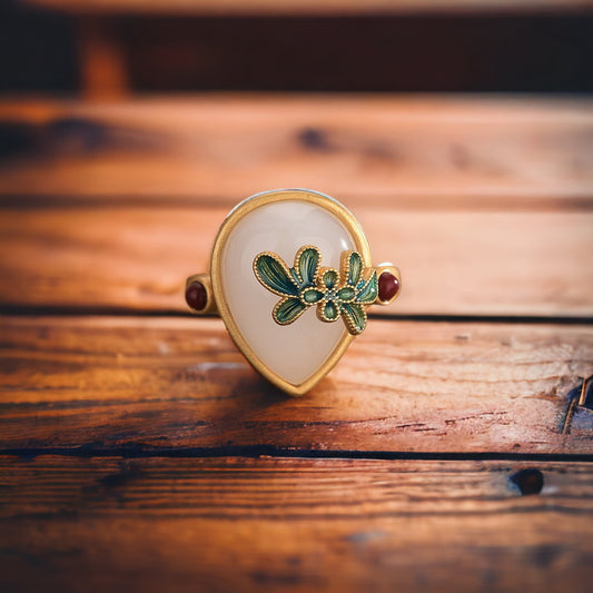 Heart Shaped Cloisonne Ring
