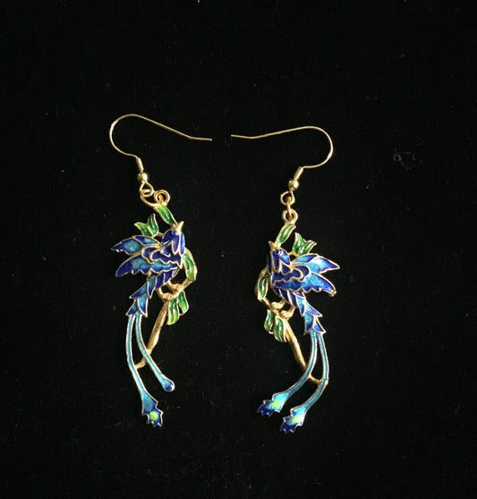 Phoenix on Branch Statement Earrings