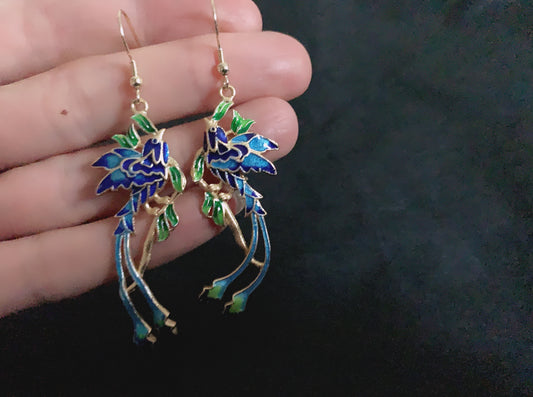 Phoenix on Branch Statement Earrings